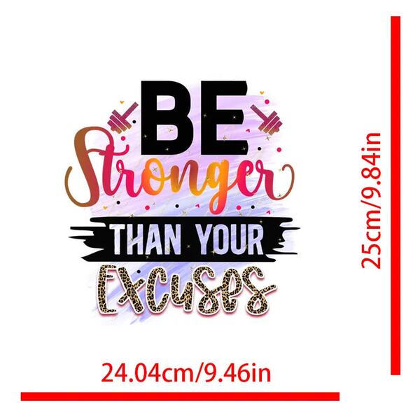 Fashion Graphic Print Stronger than Your Excuses Design Trendy Canvas Tote Bag - Picture 3 of 4